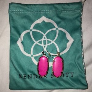 Kendra Scott hot pink Elle earrings
